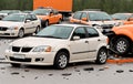 Car crash, mass car accident. Dangerous accident on the road. Generative AI. Royalty Free Stock Photo