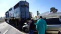 car crashed with a train Royalty Free Stock Photo