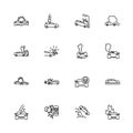 Car Crashes - Flat Vector Icons