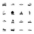 Car Crashes icon - Expand to any size - Change to any colour. Perfect Flat Vector Contains such Icons as accident, wreck, flood,