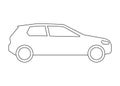 Car cuv transport model coloring line icon. Own passenger transport, automobile for travel. Vector sign outline