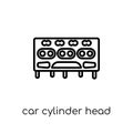 car cylinder head icon from Car parts collection. Royalty Free Stock Photo