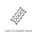 car cylinder head linear icon. Modern outline car cylinder head Royalty Free Stock Photo