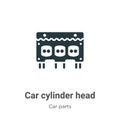 Car cylinder head vector icon on white background. Flat vector car cylinder head icon symbol sign from modern car parts collection Royalty Free Stock Photo