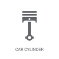 car cylinder icon. Trendy car cylinder logo concept on white background from car parts collection