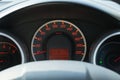 Car Dashboard. Close up image instrument panel