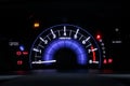 Car dashboard close-up with warning lights