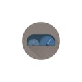 Car dashboard colorful vector flat logo