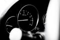 Car dashboard dials - engine RPM rotations per minute Royalty Free Stock Photo