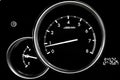 Car dashboard dials - engine RPM (rotations per minute Royalty Free Stock Photo