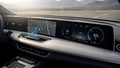 Car Dashboard Digital Display, Modern Vehicle Technology Royalty Free Stock Photo