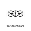 car dashboard icon from Car parts collection. Royalty Free Stock Photo