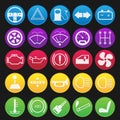 Car Dashboard Icon Set