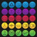 Car Dashboard Icon Set