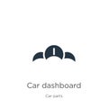 Car dashboard icon vector. Trendy flat car dashboard icon from car parts collection isolated on white background. Vector Royalty Free Stock Photo