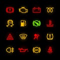Car dashboard icons Royalty Free Stock Photo