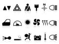 Car dashboard icons set Royalty Free Stock Photo