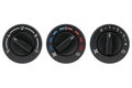 Car dashboard knob switch set. Auto air conditioner Royalty Free Stock Photo