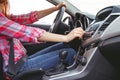 Car dashboard. Radio closeup Royalty Free Stock Photo