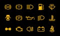 Car Dashboard Sign Indicator System Symbols