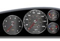 Car dashboard speedometer for motor or sportscar Royalty Free Stock Photo