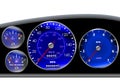 Car dashboard speedometer for motor or sportscar