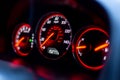 A car dashboard with spidometer Royalty Free Stock Photo