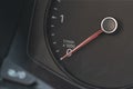 car. Dashboard. Tachometer sensor, arrow on zero. The car will not start