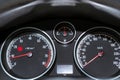 Car dashboard. Tachometer, speedometer and fuel Royalty Free Stock Photo