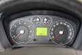 Car dashboard. Dashboard of a car and vehicle isolated. Modern car dashboard detail.