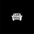 Car deal icon isolated on dark background Royalty Free Stock Photo