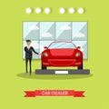 Car dealer concept vector illustration in flat style