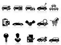 Car dealership icons set