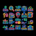 Car Dealership Shop neon glow icon illustration