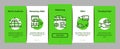 Car Dealership Shop Onboarding Elements Icons Set Vector