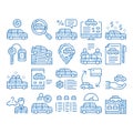 Car Dealership Shop icon hand drawn illustration