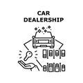 Car Dealership Vector Concept Black Illustration Royalty Free Stock Photo