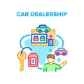 Car Dealership Vector Concept Color Illustration