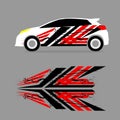 Car decal design concept abstract stock graphic vector