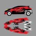 Car decal design concept abstract stock graphic vector