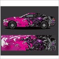 Car decal vector, Dragon tattoos style abstract