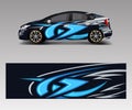 Car decal vector, graphic abstract racing designs for vehicle Sticker vinyl wrap Royalty Free Stock Photo