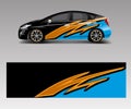 Car decal vector, graphic abstract racing designs for vehicle Sticker vinyl wrap Royalty Free Stock Photo