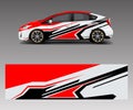 Car decal vector, graphic abstract racing designs for vehicle Sticker vinyl wrap Royalty Free Stock Photo