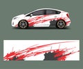 Car decal vector, graphic abstract racing designs for vehicle Sticker vinyl wrap Royalty Free Stock Photo