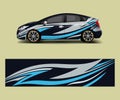 Car decal vector, graphic abstract racing designs for vehicle Sticker vinyl wrap Royalty Free Stock Photo