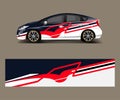 Car decal vector, graphic abstract racing designs for vehicle Sticker vinyl wrap Royalty Free Stock Photo