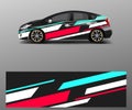 Car decal vector, graphic abstract racing designs for vehicle Sticker vinyl wrap