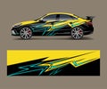 Car decal vector, graphic abstract racing designs for vehicle Sticker vinyl wrap Royalty Free Stock Photo