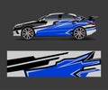 Car decal vector, graphic abstract racing designs for vehicle Sticker vinyl wrap Royalty Free Stock Photo